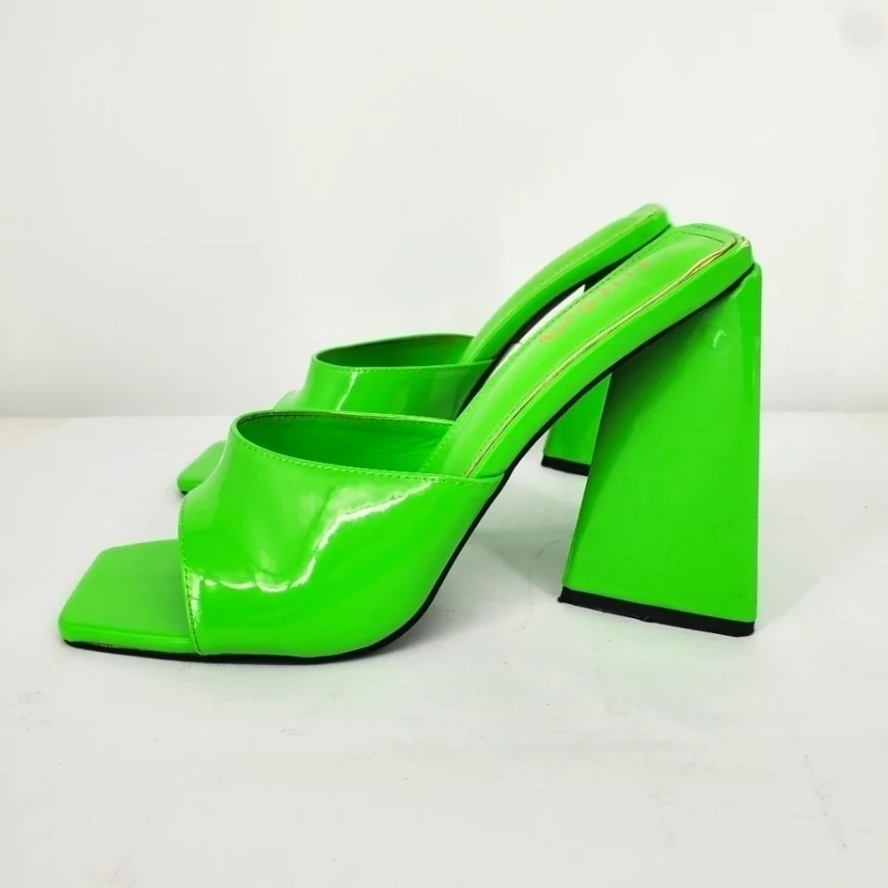 EGO Avalon Heels Women 8 Shoes Patent Leather Green